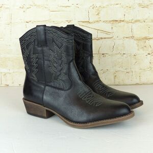 Coconuts by Matisse Pistol Cowboy Boot Womens 7.5 M Black Faux Leather Western